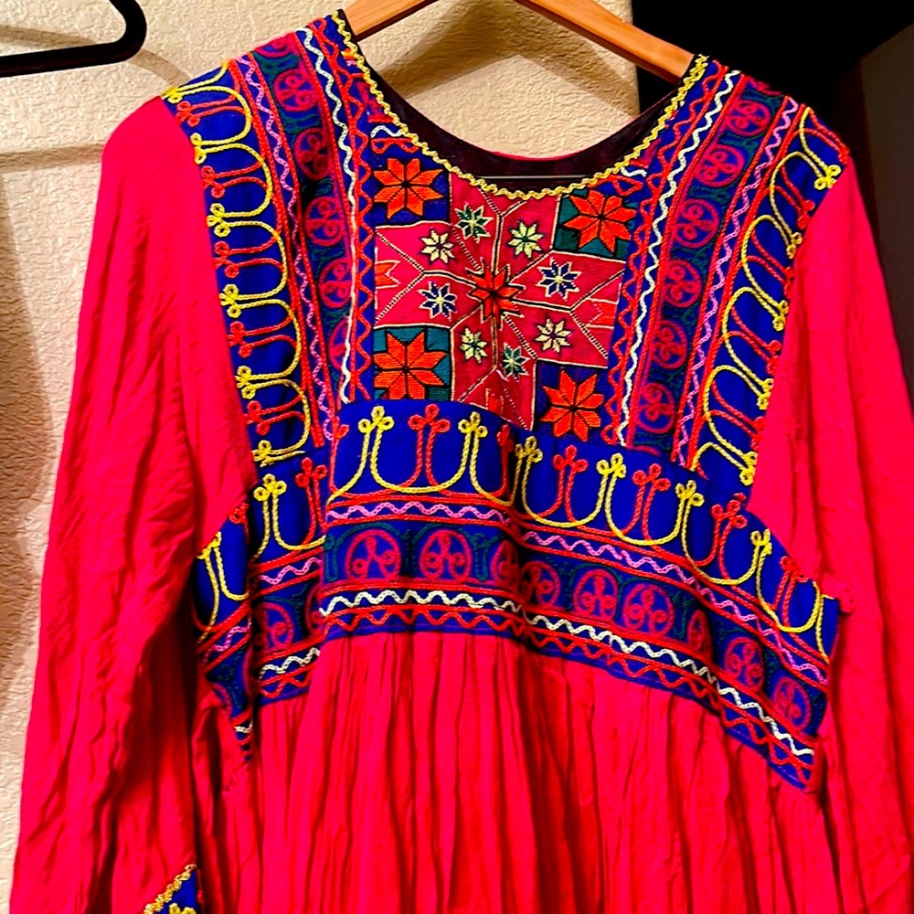 Afghan dress with long sleeve
